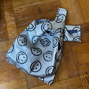 Baggy Baby Metallic Silver Happy Face / Smiley Faces